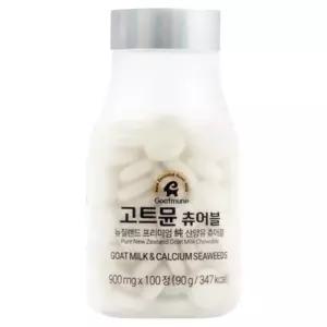 고트뮨 뉴질랜드 프리미엄 순 산양유 단백질 츄어블 100정 90g 1개