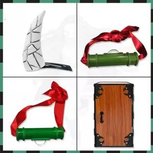 재갈 입마개 대나무 네즈코대나무통진한녹색