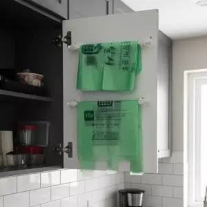 종량제봉투 정리 세트 쓰레기봉투 비닐 수납 압축봉 걸이 거치대