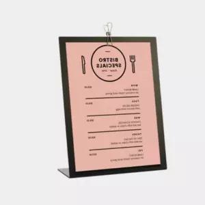 국내산 테이블용 A4 자석 집게 L자형 철제 POP 병원 표지판 메뉴판 행사 이벤트