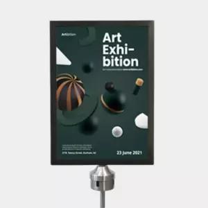 국산 A4 양면 투입식 슬림차단봉 전용 사인안내판 공공기관 POP 이벤트 할인안내