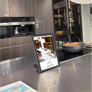 국산 테이블용 A4 자석식 아크릴 꽂이 L형 철제 POP 메뉴판 식당 병원 가격고지