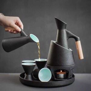 사케 워머 잔 청주 도쿠리 따뜻한 정종 사케잔 세트