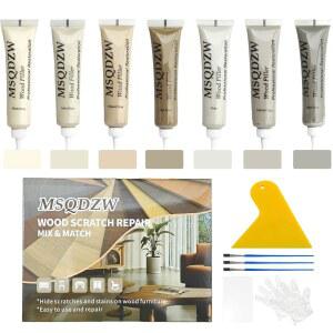 목재 수리 키트, 13개의 충전재, 가구 키트 나무 균열, 얼룩, 변색을 위한 스크래치 커버, 가구, 테이블, 문, 캐비닛, 바닥 터치업 얼룩 페인트, 회색