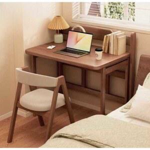 접이식 원목 책상 원룸 슬림 노트북 월넛 80cm 데스크 간이 1인용