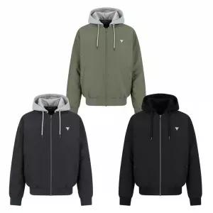 게스 남성 후디 보머 재킷 남자 후드 점퍼 모자 집업 아우터 간절기 가벼운 패딩 충전재