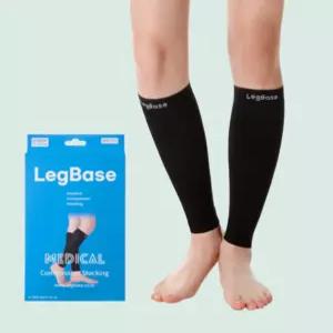 하지 정맥류 압박 스타킹 다리 종아리 압박용 슬림 케어 밴드 검정색 M사이즈