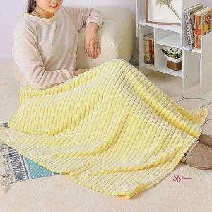모던체크담요 차량용 무릎 옐로우 극세사vwx689