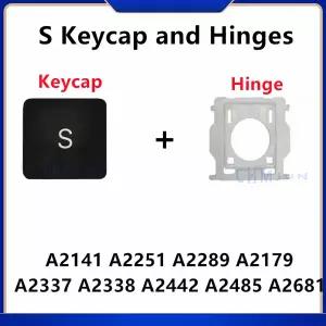 교체용 개별 S 키 캡 및 힌지 맥북 호환 프로/에어 A2141 A2251 A2289 A2179 A2337 A2338 A2442 A2485 A268