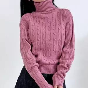 여성 목티 목폴라 티 니트 기본 컬러 긴팔 일 WFLMF1T