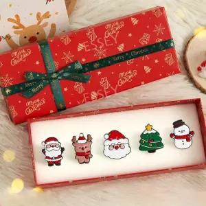 크리스마스 선물 귀여운 배찌 눈사람 브로치 소품 단체 파티 산타 기념 빼찌 장식품