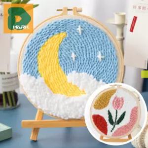 펀치니들 자수세트 선물 바늘 인테리어 놀이 취미 DIY 소품 포함 키트 집콕 실 태교 공예 도안 만들기