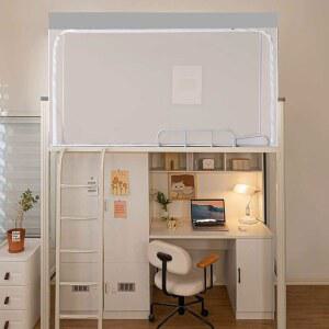 2층 침대텐트 모기장 커튼 공간 받침대를 학생 꿀잠 깔고 실내텐트 위아래로 물리