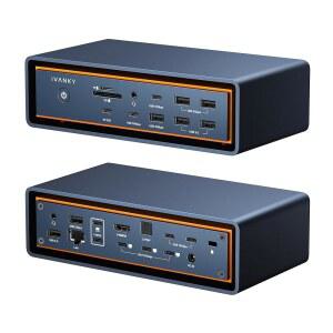 iVANKY 23-in-1 퓨전독 맥스 2(120Gbps 썬더볼트 5용), 트리플 모니터 맥북 도킹 스테이션, 6K@60Hz 도크(Mac M1 /M2 /M3 /M4 /M5 Pro /Max용), 쿨링 팬, 140W PD, 윈도우 호환 안