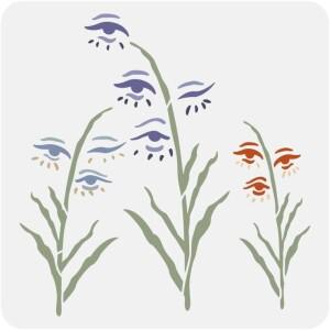 여성용 아이 바인 페인팅 스텐실 스프레이 눈을 뜨고 대형  테마 11.8x11.8 인치 1 개