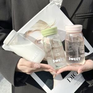 300ML 미니 소형 휴대용 물병 내열 방수 플라스틱 컵 차 여과기 포함 재사용 가능 포켓