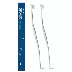 본아페티 고양이 강아지 칫솔 의료용미세모 듀얼헤드 치석제거 양치 그레이 1개입, 2개