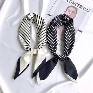 [하프클럽/알티피아]여자 페미닌 스타일 실크 스카프 1P 고품질 가방끈 얇