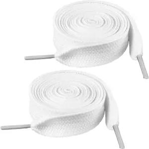 울리가이 2켤레 운동화용 뚱뚱한 흰색 신발끈 3/4인치 너비의 두꺼운 운동화 끈 성인 남성용 47인치 플랫