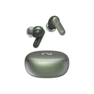 VIAIM Nano+ AI 스마트 이어버드 이어버드, 노이즈 캔슬링 트랜시버, - IPX5, 녹음기, 배터리 수명 및 40시간의 실시간 (그린) 번역기 4-in-1 무선 음성