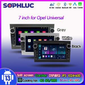 Sophluc Opel용 범용 멀티미디어 비디오 플레이어 GPS 네비게이션 올인원 기계 BT MP5 DSP EQ 카플레이 안드로이드 13 7인치