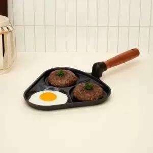 비자트 국내산 세라믹코팅 에그팬 3구 인덕션겸용 계란후라이 후라이팬 가벼운