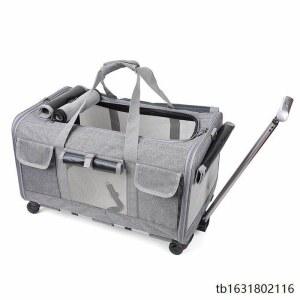 애견 소프트 반려동물 바퀴달린 캔넬 저상형 강아지 소형 캠핑 백팩 소프트캔넬