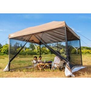 샤크팡 모기장쉘터 스크린 쉘터 캠핑 그늘막 거실형 타프 대형 렉타 돔300D