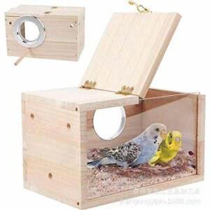 투명 나무 새집 앵무새 인테리어 사육장 나뭇가지 번식함 나무앵무새집 놀이터 베이스 야외