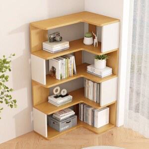 모서리책장 코너 선반 수납장 코너2단50x50cm 수납 책장 틈새 책꽂이