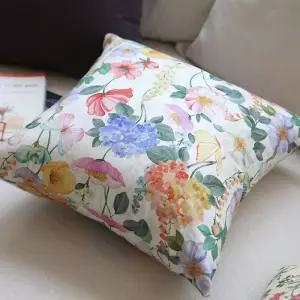 쿠션마켓 애쉬 바이올렛 플라워 쿠션커버