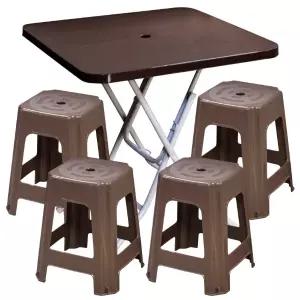 플라스틱 에덴 사각의자 사각 테이블 갈색 세트 포차 포장마차 탁자 편의점 야외 행사 학교