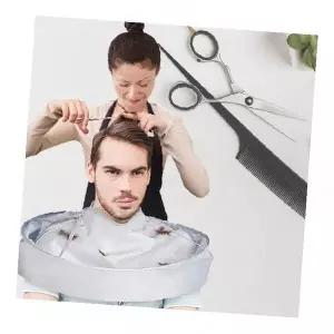 미용실 이발보 투명 원형 헤어커트 가운 목보호 미용가운 살롱용품