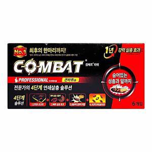 [2개구성] 헨켈홈케어코리아 잡기 큰용 패치형 6개입 트랩 파워 1년 컴배트 프로페셔널 바퀴 약 LWAD531F