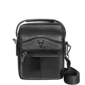 [셀러허브][라일리] Rly 남성 가죽크로스백 사계절데일리남성요백 블랙 (S9604018)