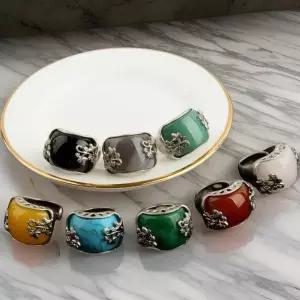 /옷자락 여자 가락지 장식 8컬러 한복 반지