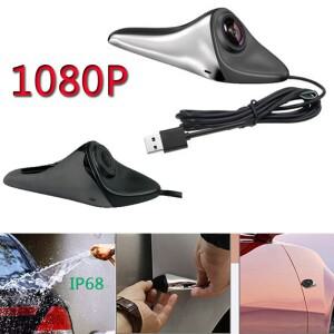 USB 1080P 자동차 사각지대 사이드 뷰 카메라, 디밍 미러 HD 후진, 가이드 라인 없음, 드릴링