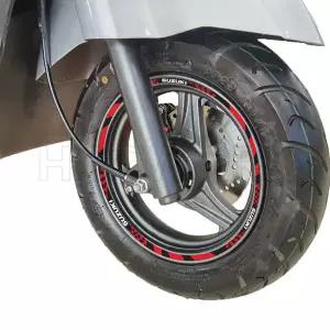 호환  스즈키 Uy125 용 방수 반사 스티커 휠 허브 휠 림 스티커