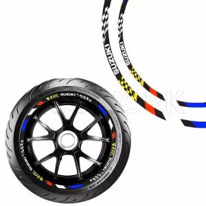 호환  스즈키 Uy125 용 방수 반사 스티커 휠 허브 휠 림 스티커