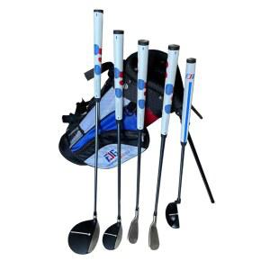 지문 주니어 골프 클럽 세트 - 골퍼에게 완벽한 왼손잡이 및 오른손잡이 옵션 드라이버, 하이브리드, 7i, PW, 퍼터 스타일리시 스탠드 백이 포함된 다양한 크기의 완전한