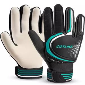 COTLIKE 축구 골키퍼 장갑 u2013 남자 청소년용 강한 그립감을 가진 8-12 용 100 라텍스 손바닥 통기성 및