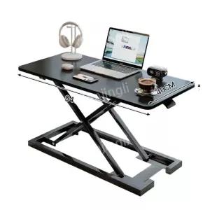 모니터 받침대 리프팅 와이드 접이식 선반 공압 스탠딩 스탠드 홈 조절 책상 높낮이 컴퓨터