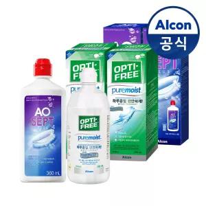 옵티프리 렌즈세척액 에이오셉 플러스 360ml 2개+퓨어모이스트 300ml 2개