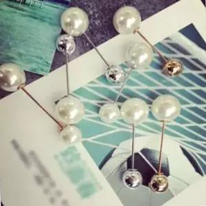 우아한 브로치 미니 진주핀 와펜