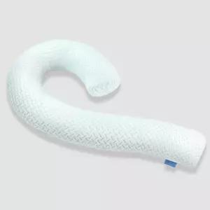 슈나우저 홈 쿨링 바디 베개 - 부드러운 롱 침대 삽입물 파쇄된 메모리 폼 및 탈착식 세탁 가능 커버 백조