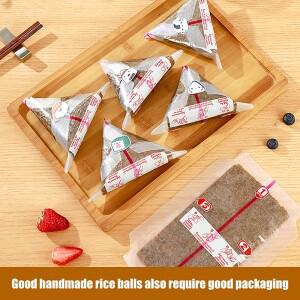 10/50/100개 일회용 이중층 삼각형 주먹밥 포장 백 김밥 김 초밥 플라스틱 랩