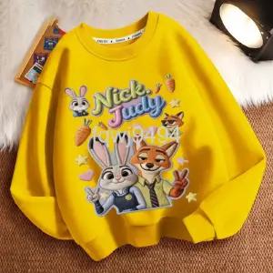 주토피아 주디 닉 라운드넥 맨투맨 가을 겨울 