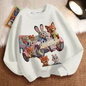 주토피아 라운드넥 맨투맨 주디 닉 캐주얼 긴팔 티셔츠 가을 겨울 