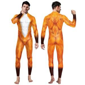의상 코스프레 패턴 컨셉 악어 파티 할로윈 호랑이 슈트 기린 졸업사진 표범 동물 바디 코스튬 옷 점프 남자