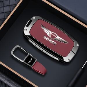 아연 합금 자동차 키 커버 스마트 리모컨 케이스 현대 제네시스 G80  G70 G90 G90RS4 GV60 액세서리
